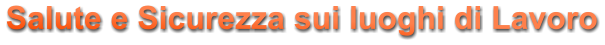 Salute e Sicurezza sui luoghi di Lavoro